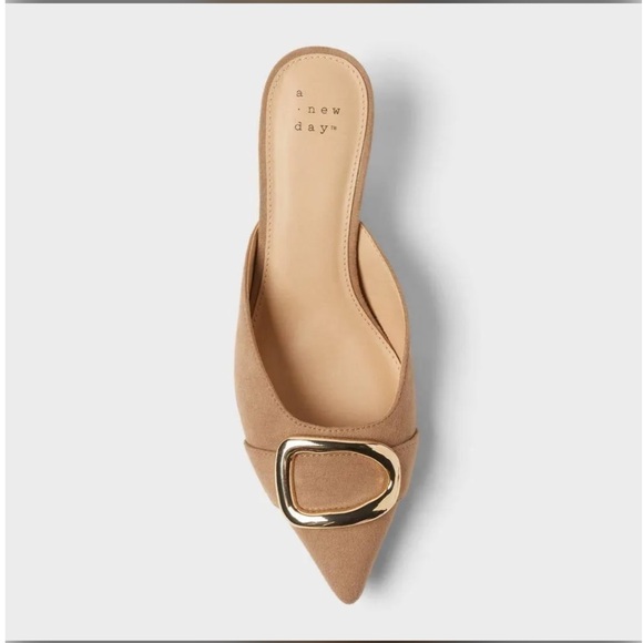 A NEW DAY Women's Larissa Pointed Toe tan Mule heels size various - Picture 4 of 6